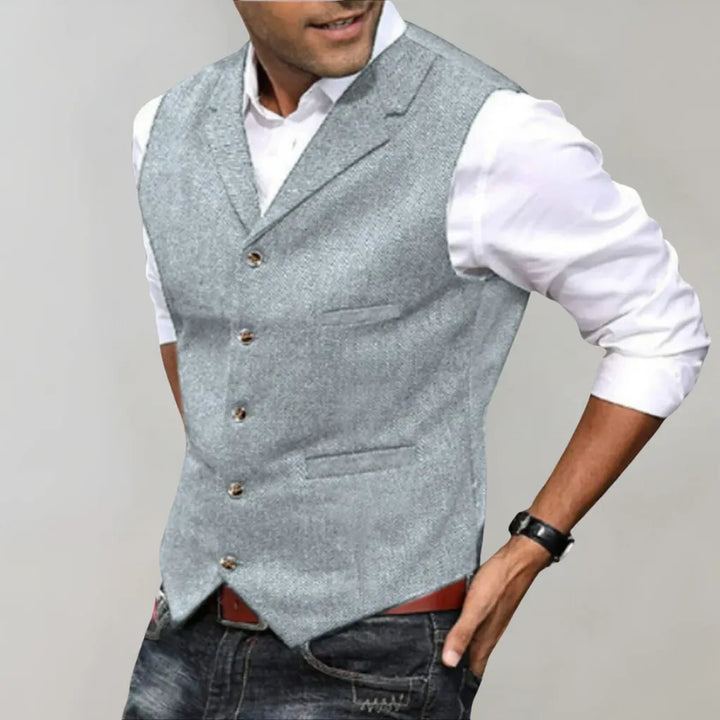 Versatile men's suit vest for a smart casual or business look. Features elegant design & comfortable tailored fit.