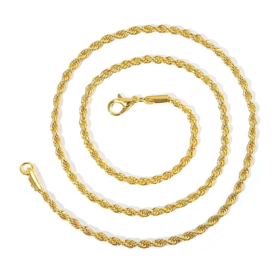 Versatile men's elegant twisted rope chain, perfect as a stylish fashion accessory for any occasion.