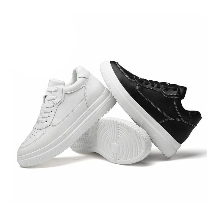 Close-up of men's smart height-increasing sneakers, showcasing the modern design and quality materials.