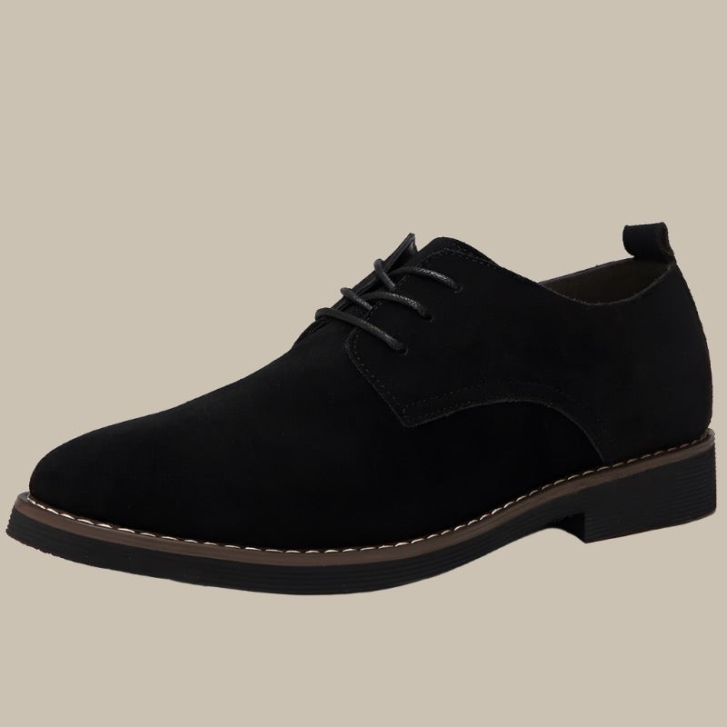 Men's Elias elegant black leather Oxford dress shoes, ideal for autumn formal wear and smart casual fashion.