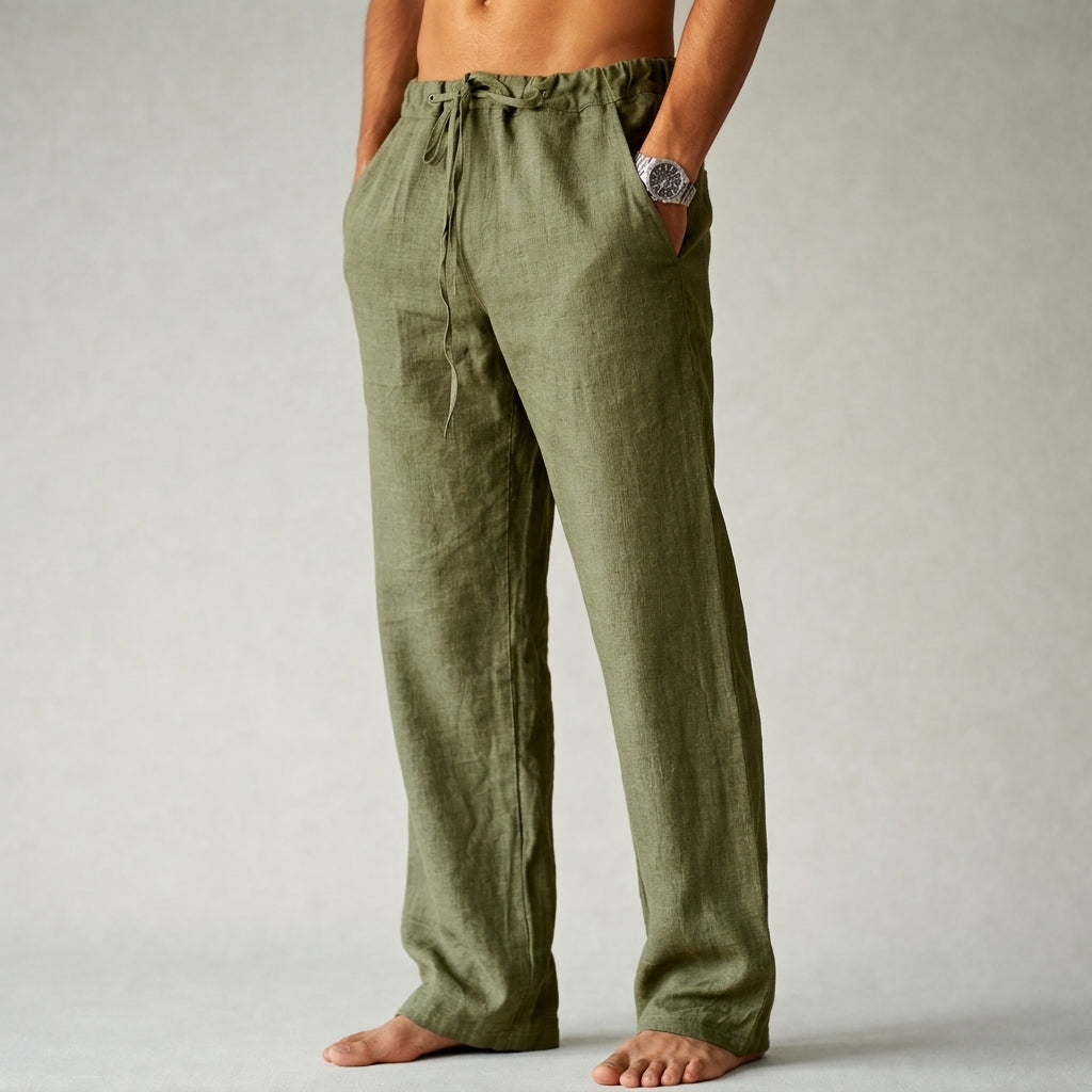 Lightweight, breathable Eligio men's dress pants for summer, offering comfort and versatile style.