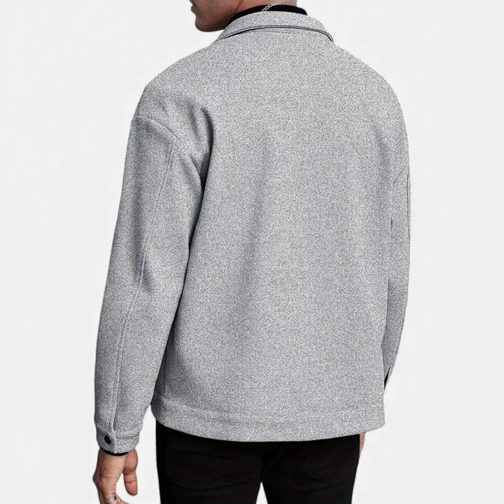 Smart casual men's jacket, European-style. Tailored for modern elegance, ideal for spring & fall.