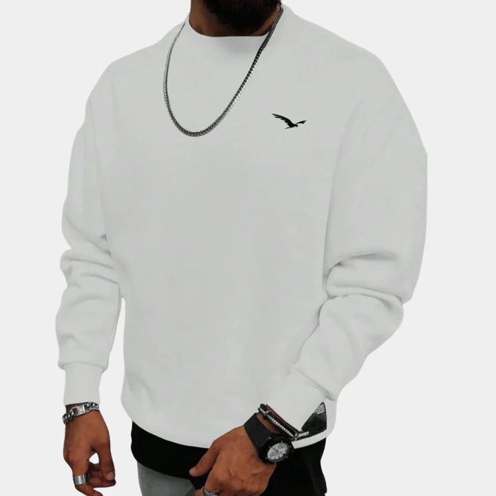 Comfortable Men's Long-Sleeve Sweater in a classic fit, ideal for everyday fashion & versatile outfits.