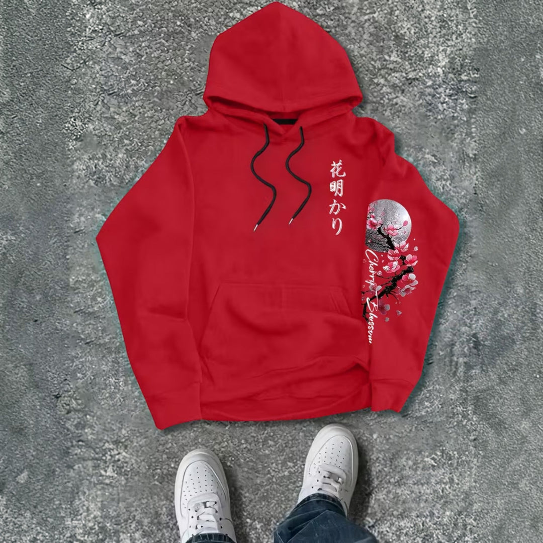 Men's comfort hooded pullover, a versatile sweatshirt for active casual wear.