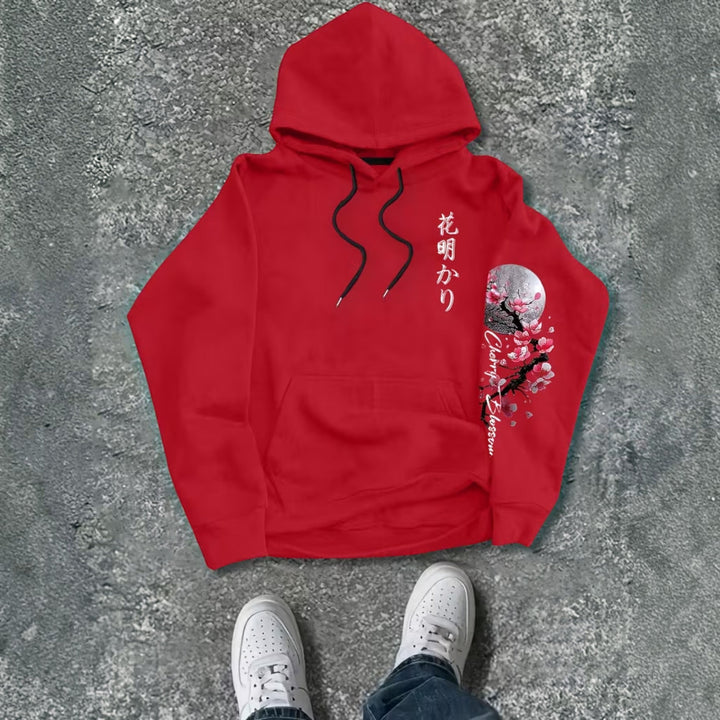 Men's comfort hooded pullover, a versatile sweatshirt for active casual wear.