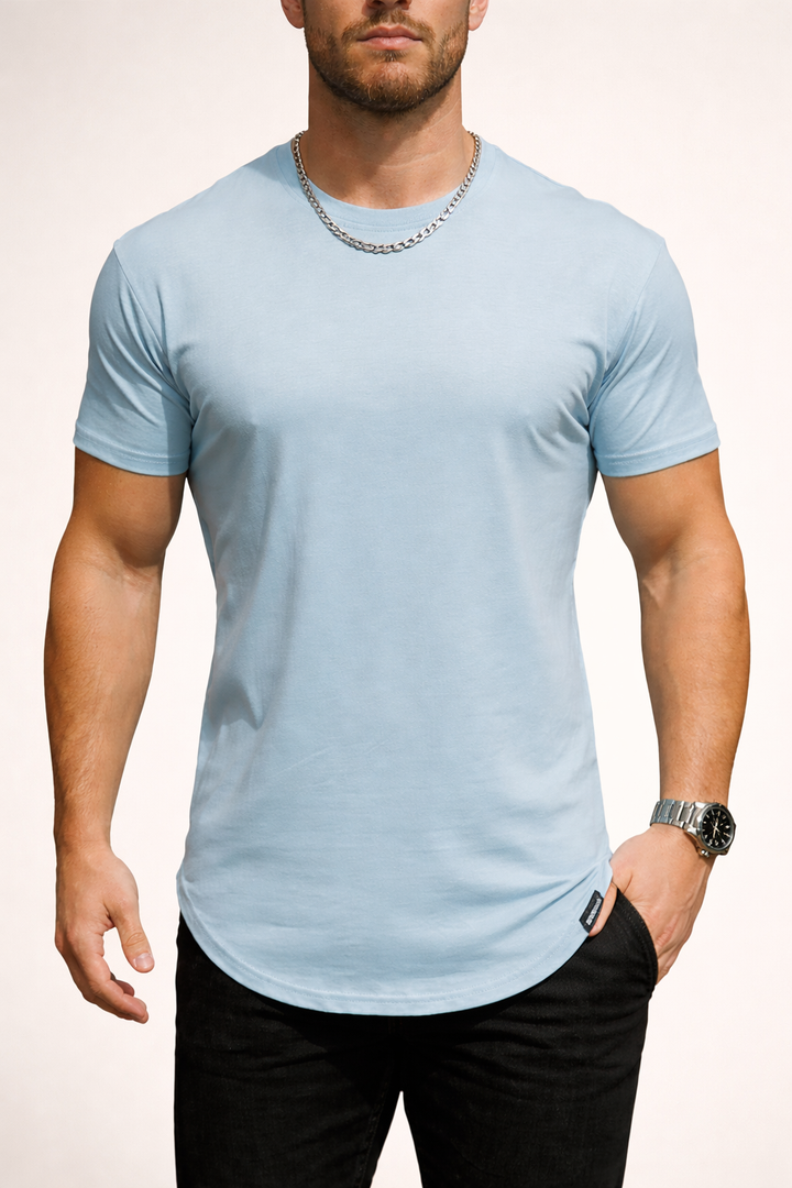 Everyday comfort men's t-shirt, versatile slim fit, perfect basic top for summer & casual style.