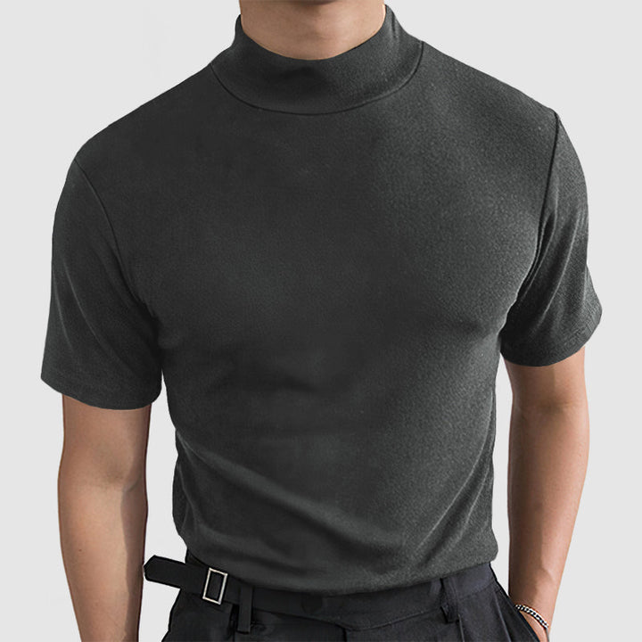Comfortable grey men's stretch tee, a versatile classic for modern fashion.