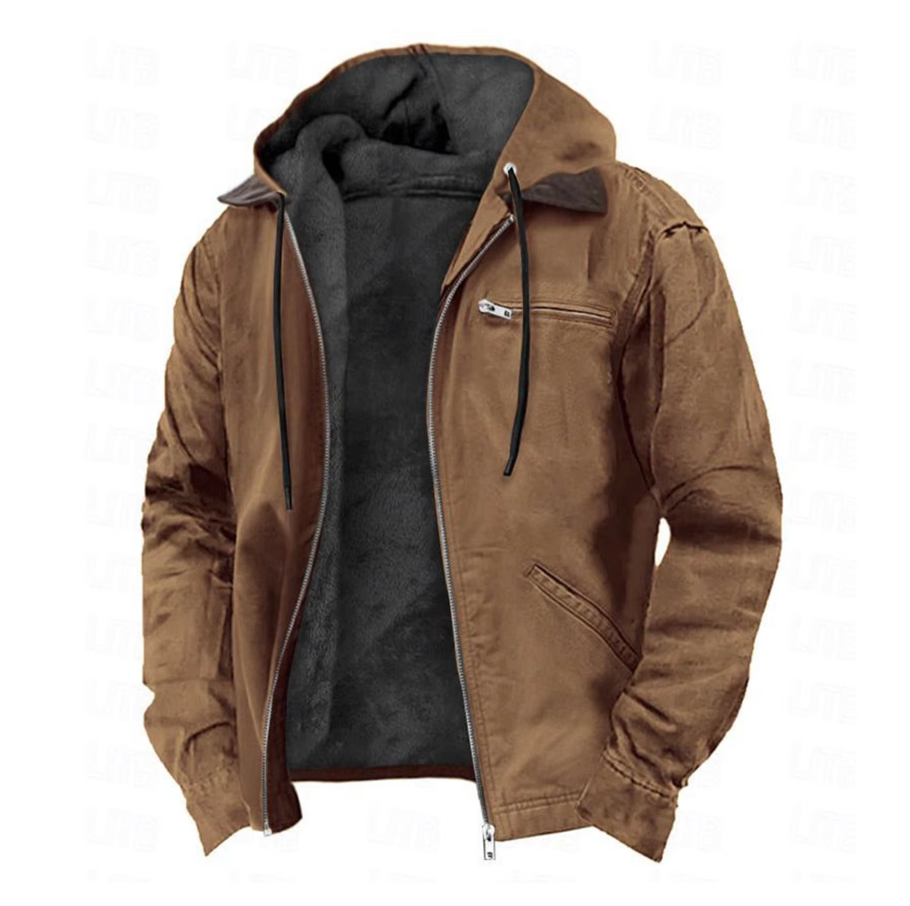 Men's fashionable autumn hooded jacket, perfect for fall fashion and everyday casual wear.