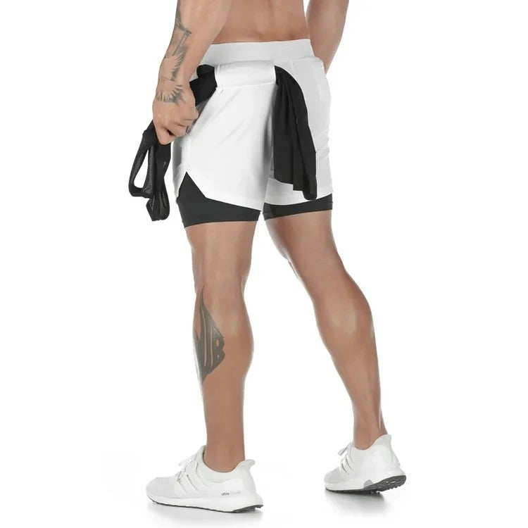 Performance FlexStride Running Shorts, men's, black, moisture-wicking fabric for comfort.