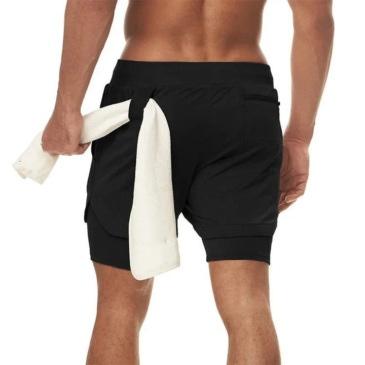 FlexStride Athletic Shorts for men, grey, ideal for activewear, gym, and outdoor sports.