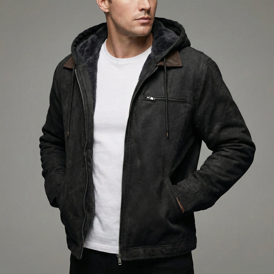 Stylish men's Freddie casual winter jacket with multiple zip pockets, perfect for cold weather and everyday wear.