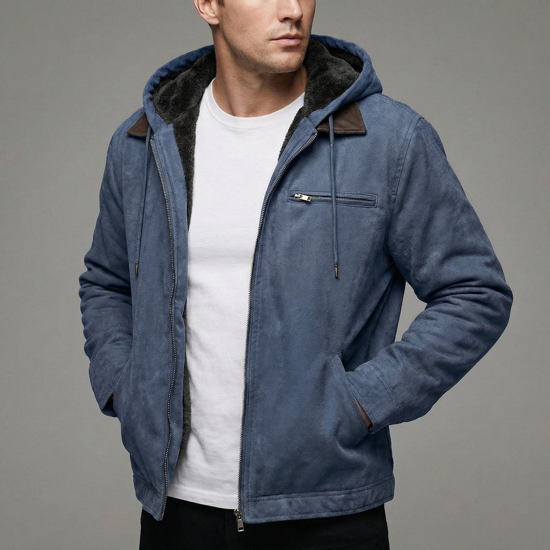 Men's Freddie winter jacket, a versatile casual coat with convenient zip pockets for outdoor warmth and style.