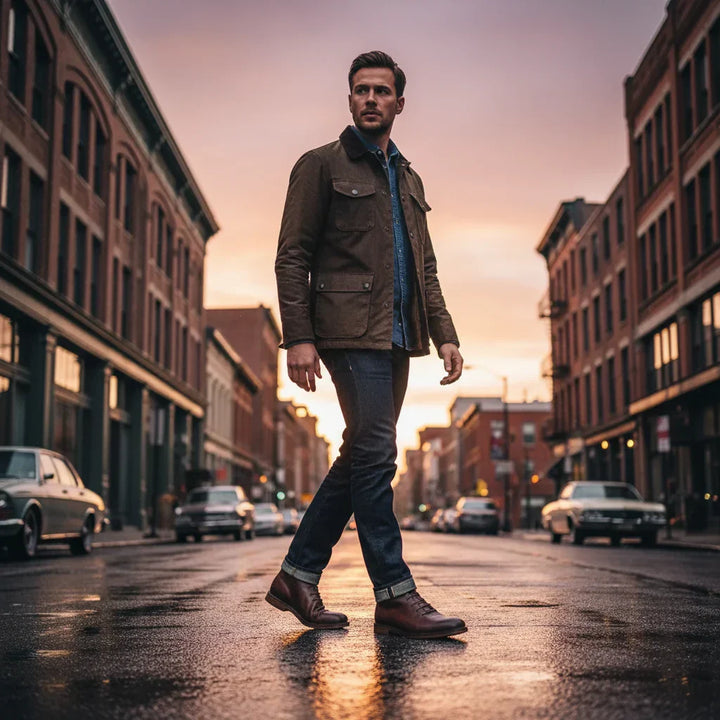 Men's casual black ankle boots, hand-finished with quality leather, offering classic style & all-day comfort.