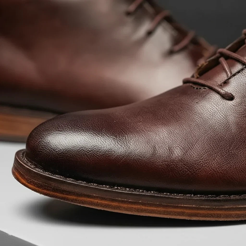 High-quality men's brown ankle boots, hand-finished for a sleek, stylish look, perfect for diverse occasions.