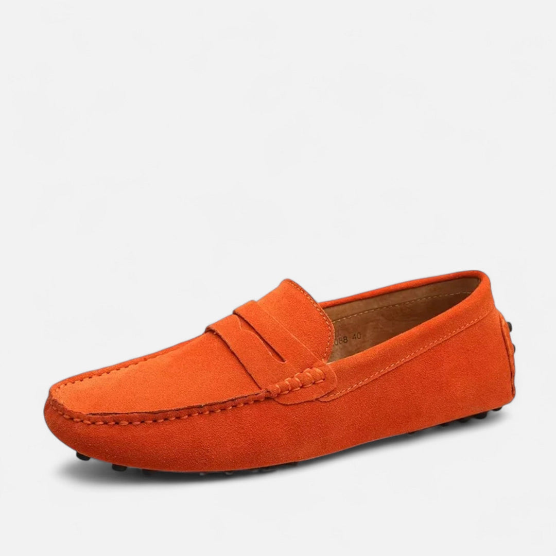 Men's handcrafted loafers, ideal comfortable slip-on footwear for a classic gentleman's style.