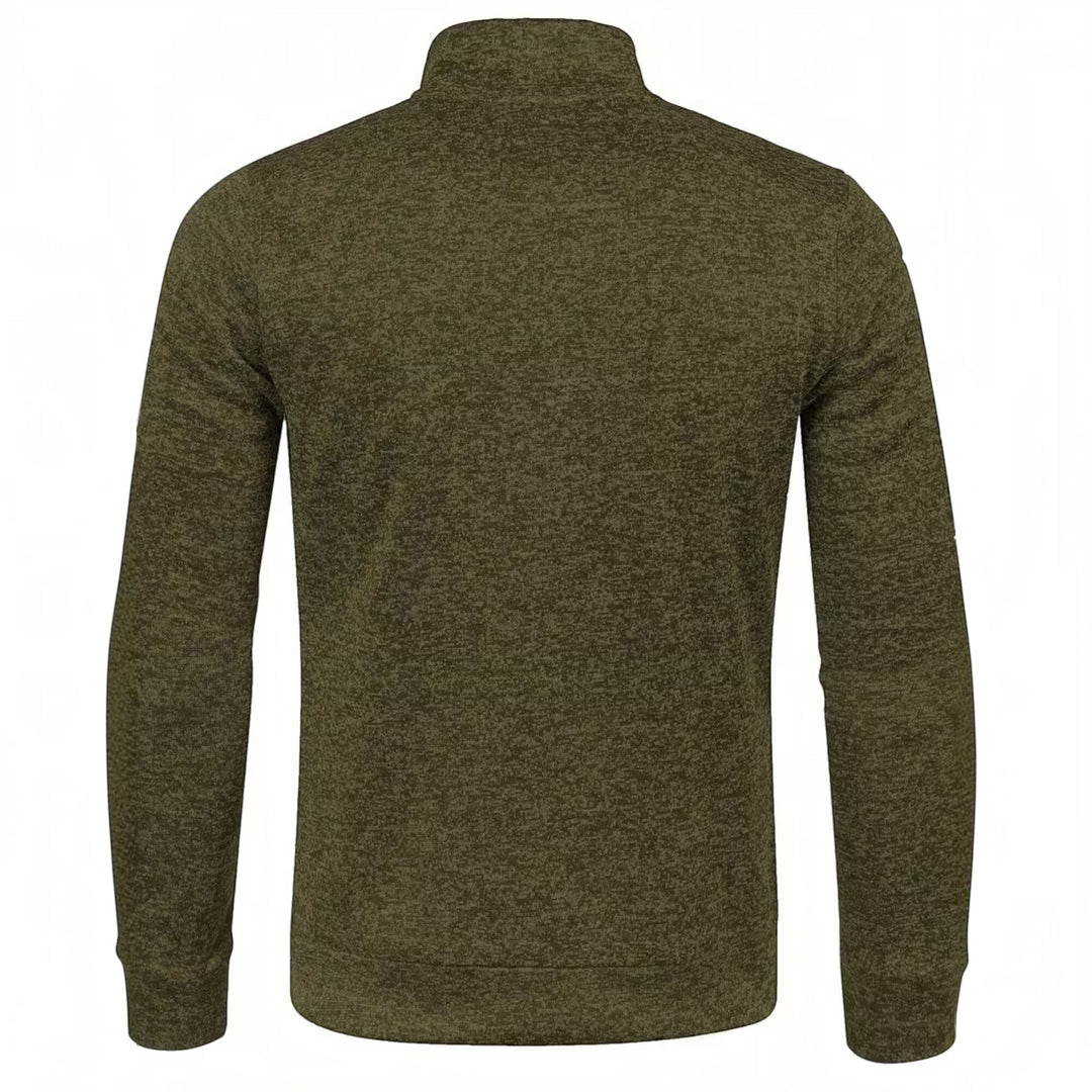 Comfortable men's high neck pullover, long sleeve, essential winter piece.