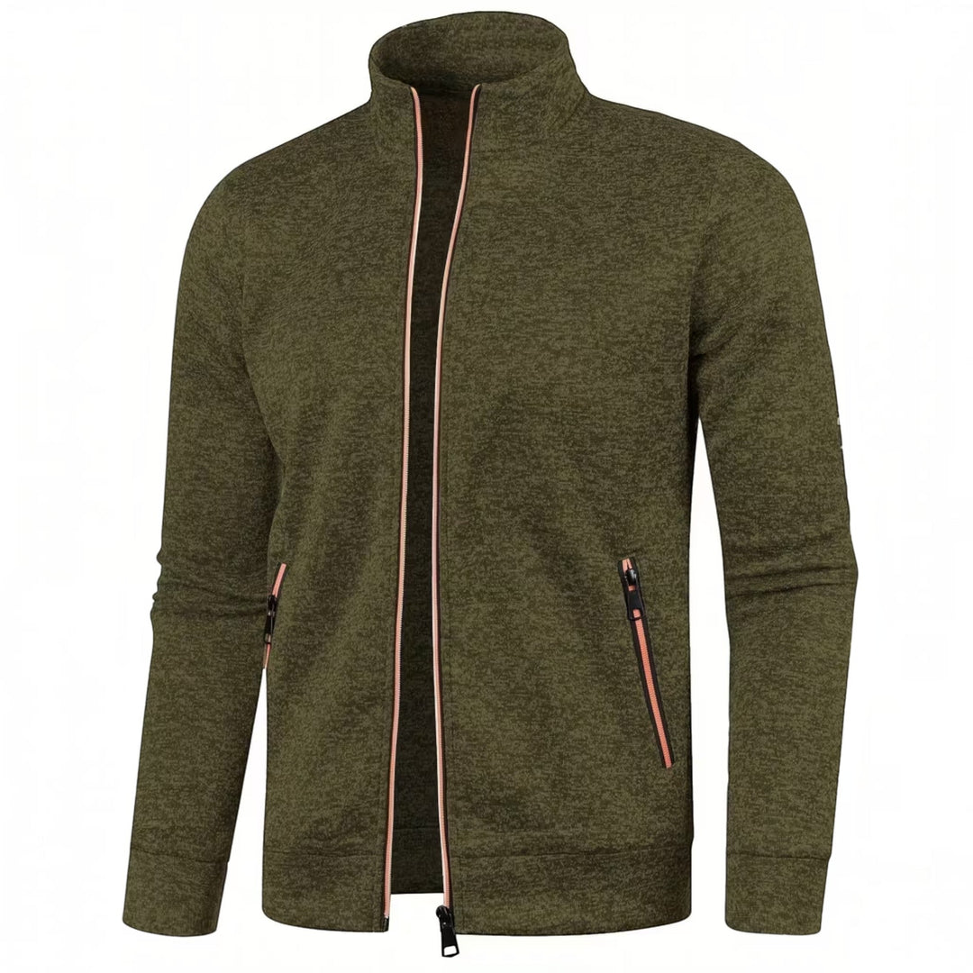 Men's high neck relaxed fit sweater, versatile for everyday casual style.