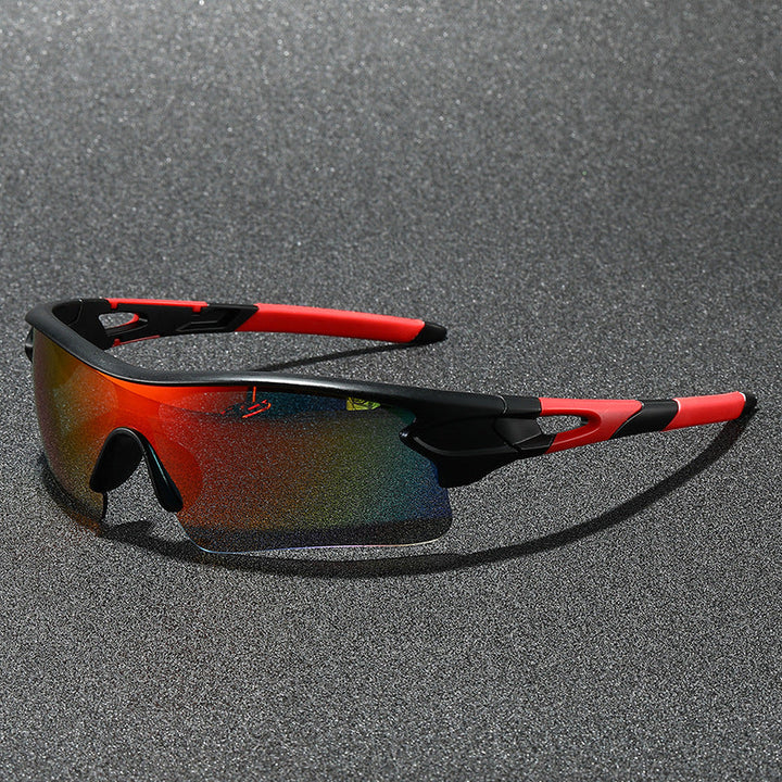 Premium men's sport sunglasses, polarized, offering robust UV protection for peak athletic outdoor performance.