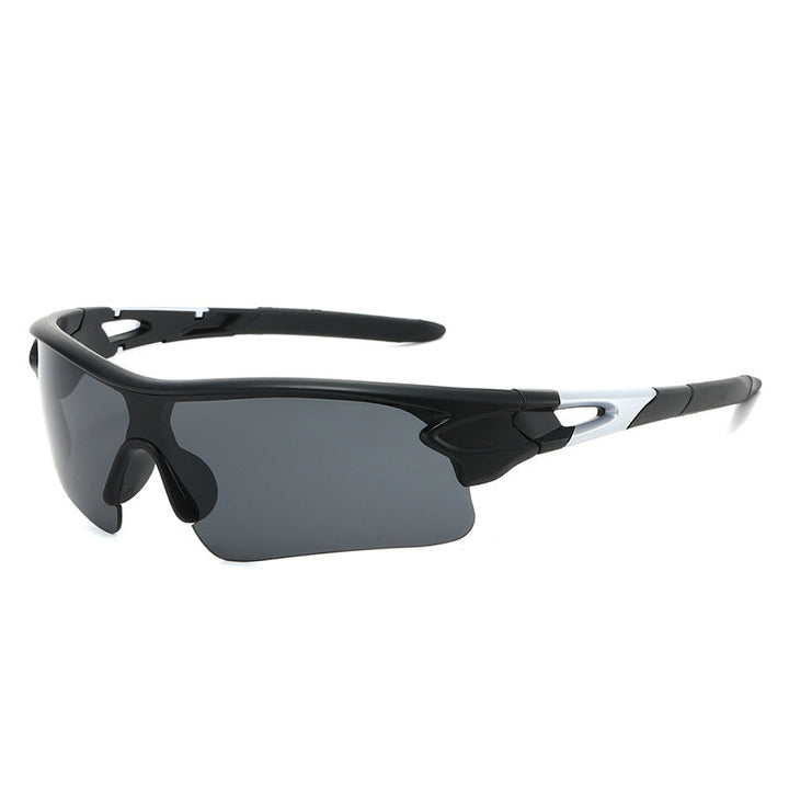 Polarized sport sunglasses for men, ideal for outdoor performance with UV protection and clear vision.