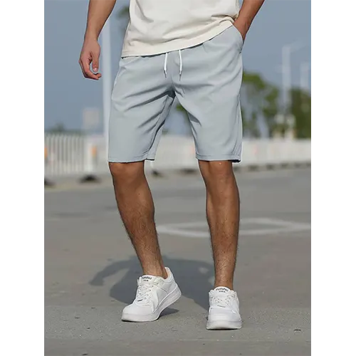 Men's high waist summer shorts for casual wear, lightweight & breathable comfort.