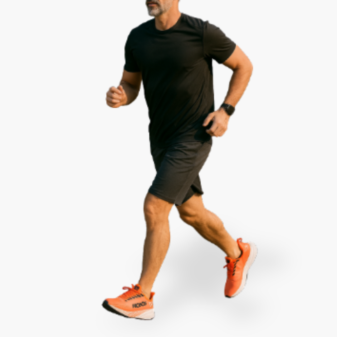 Hokz supportive men's running footwear, engineered for comfort during daily runs & training.