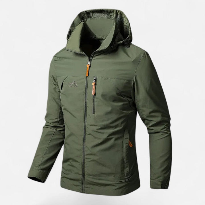 Men's hooded loose-fit casual jacket, ideal for effortless everyday style & comfort. Outerwear.