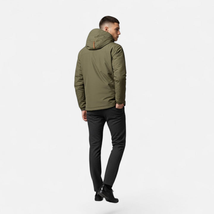 Men's fashion: Effortless style & comfort in this loose-fit hooded casual jacket, perfect outerwear.