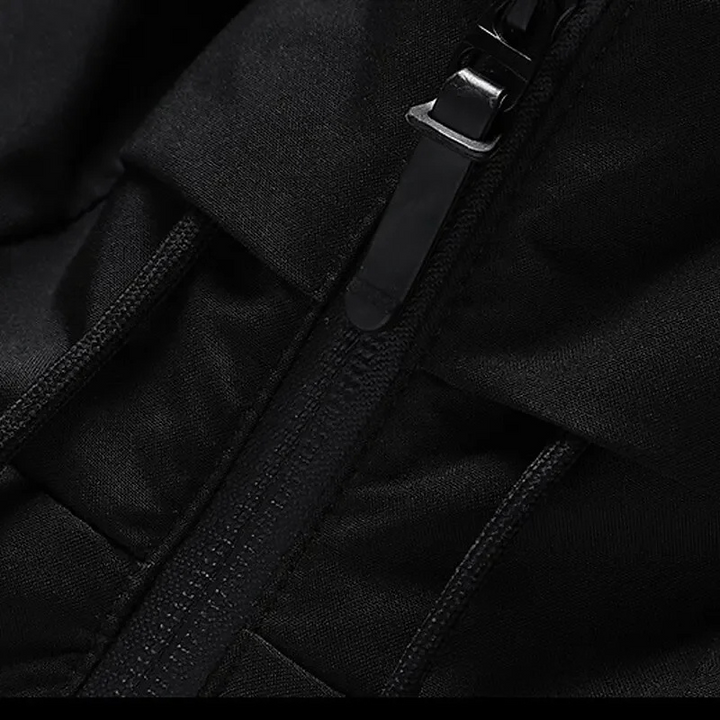 Cozy men's insulated hooded puffer jacket, perfect for winter comfort and warmth.