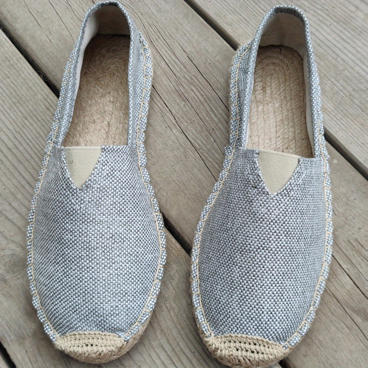 Elegant men's Hugo espadrilles, versatile casual footwear for beach, vacation, and warm weather comfort.