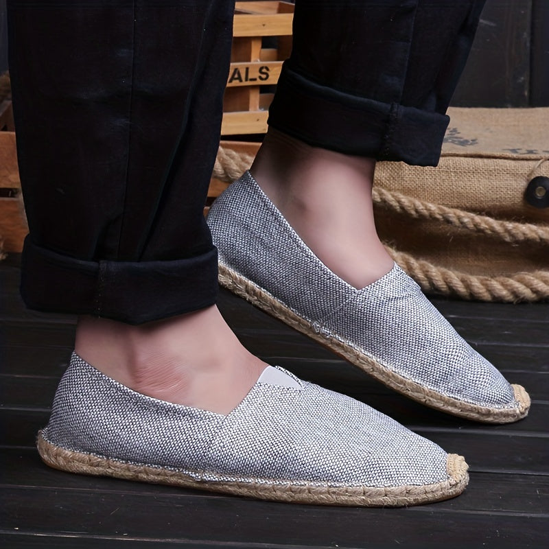 Men's Hugo elegant summer espadrilles, comfortable slip-on shoes for beach trips & warm weather fashion.