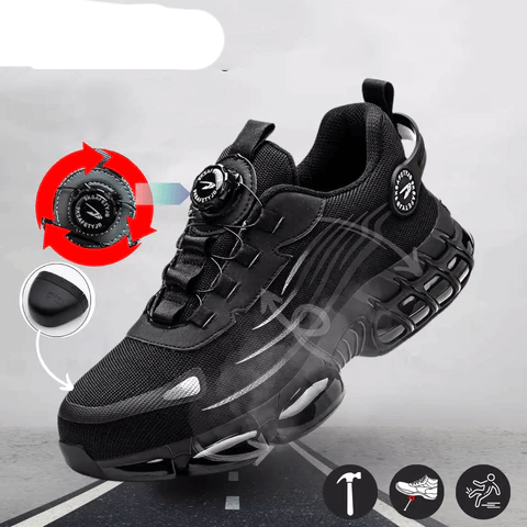 Durable men's protective shoes, indestructible sneakers designed for ultimate work safety.