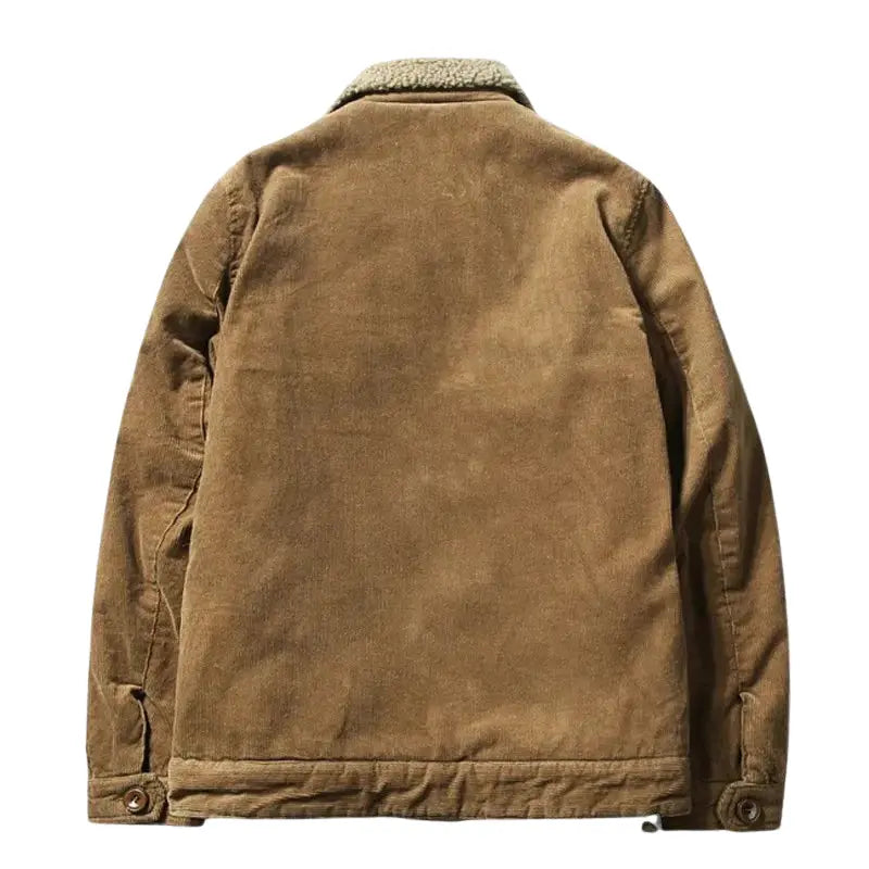 Rugged men's insulated trucker jacket, offering warmth and a timeless casual look for cold weather style.