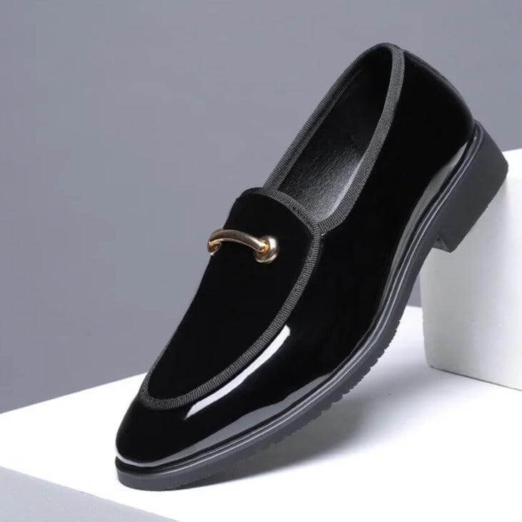 Durable sole of men's classic slip-on loafers, premium formal shoes designed for lasting comfort.