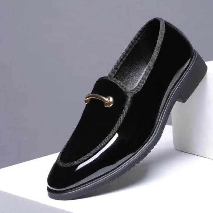 Durable sole of men's classic slip-on loafers, premium formal shoes designed for lasting comfort.