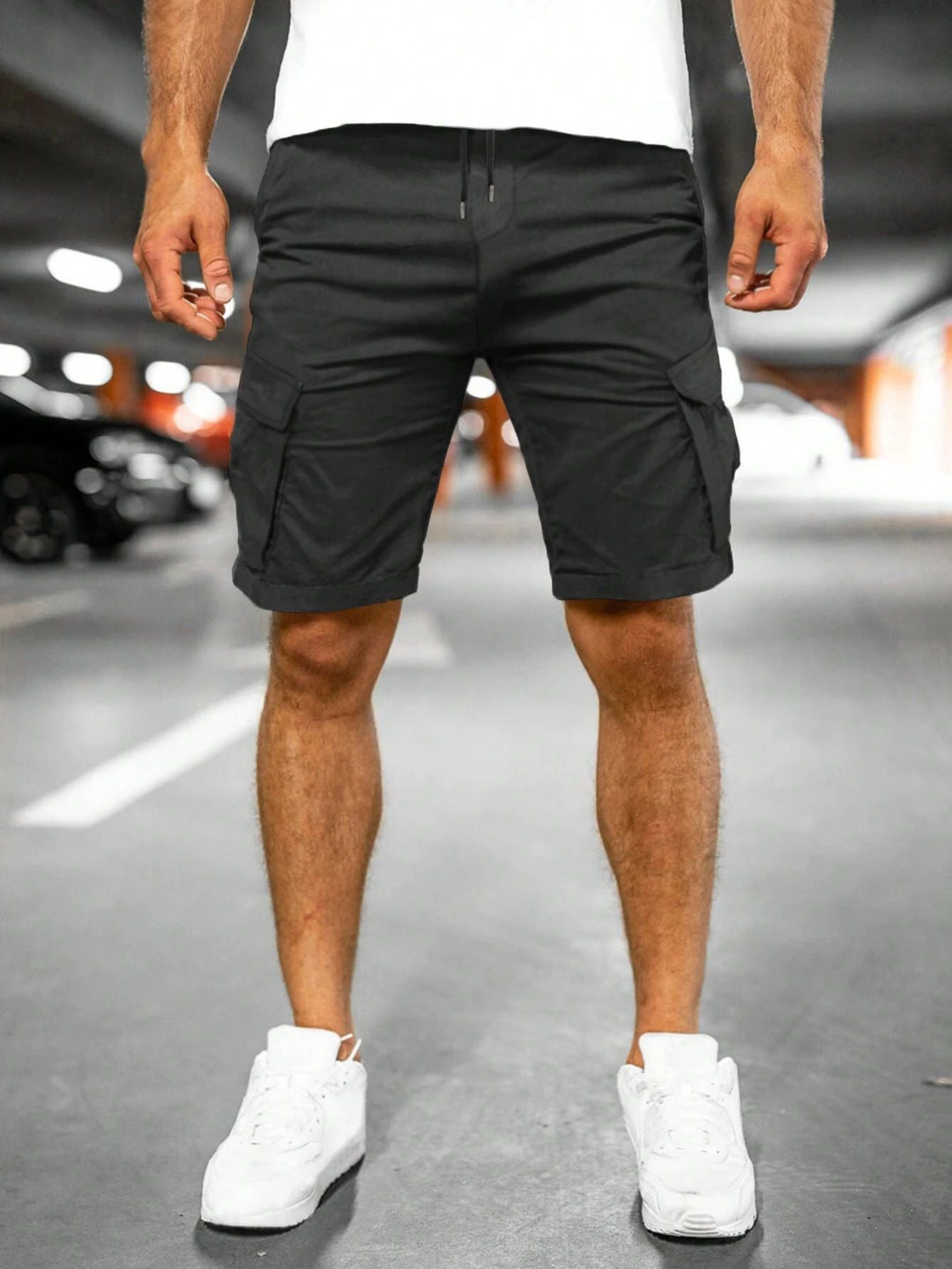 Versatile men's multi-pocket cargo shorts, ideal for carrying essentials during outdoor activities & casual wear.