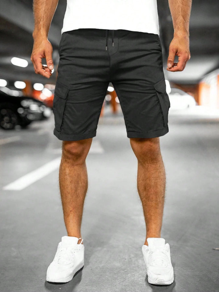 Versatile men's multi-pocket cargo shorts, ideal for carrying essentials during outdoor activities & casual wear.