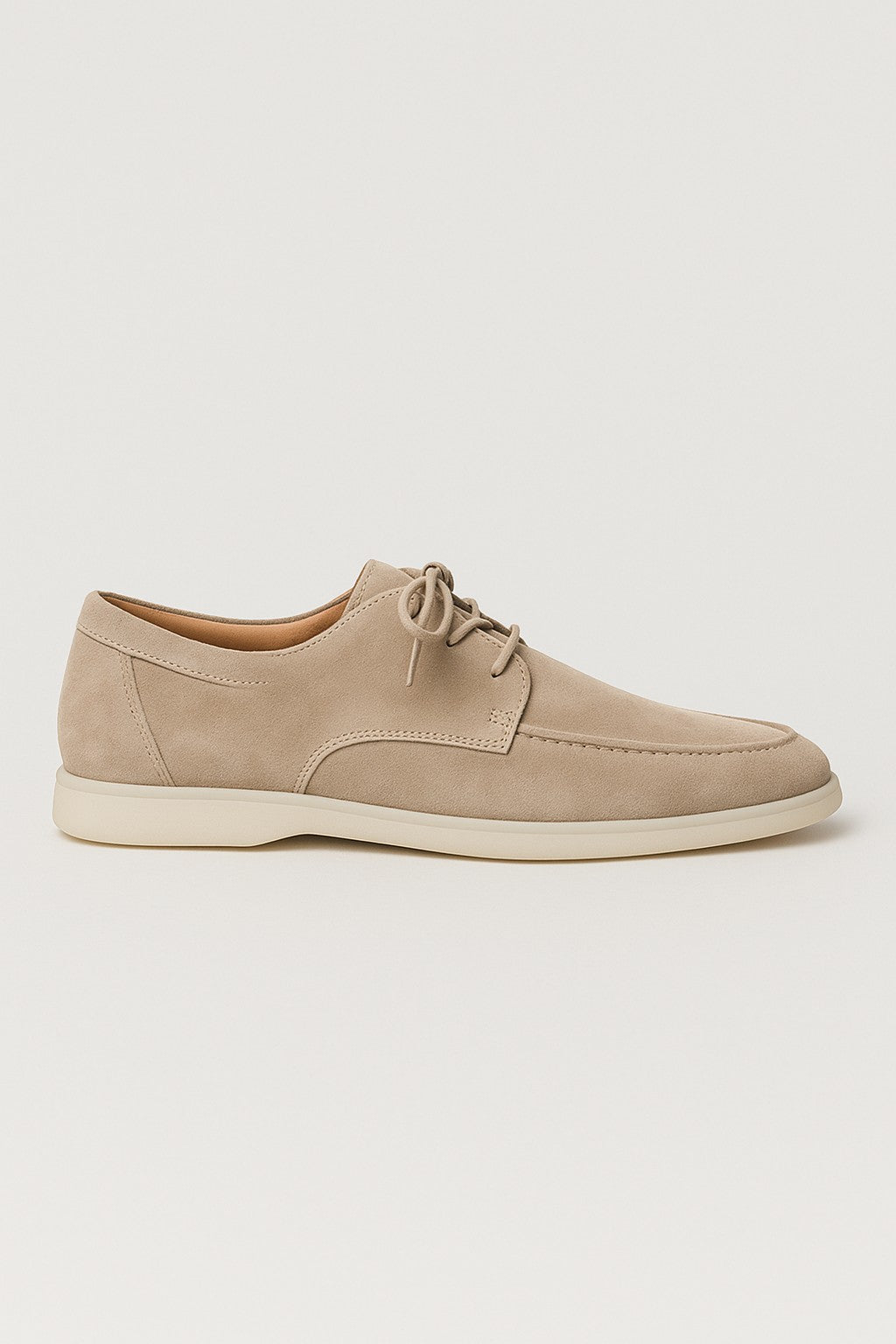 Men's lace-up moccasin loafers in rich brown, perfect for smart casual everyday comfort with a flexible sole.