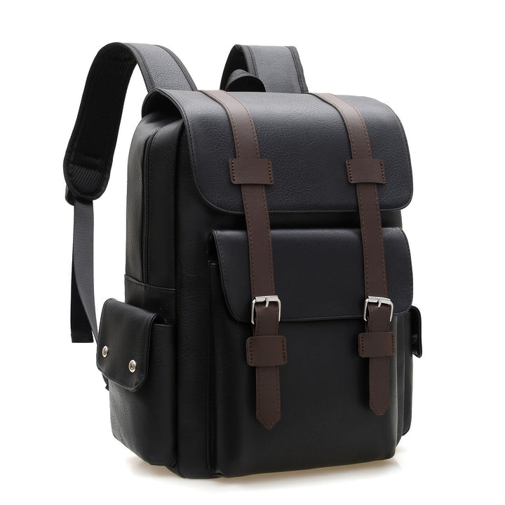 Man wearing a comfortable large capacity commuter backpack, great for daily carry & travel needs.