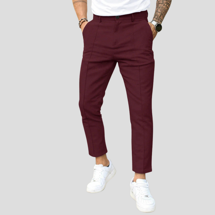 Versatile men's leisure pants, ideal for comfortable office wear, smart casual outings, or relaxed weekends.