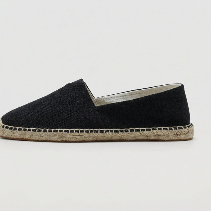 Breathable men's slip-on espadrilles. Comfortable summer loafers designed for easy wear and all-day comfort.