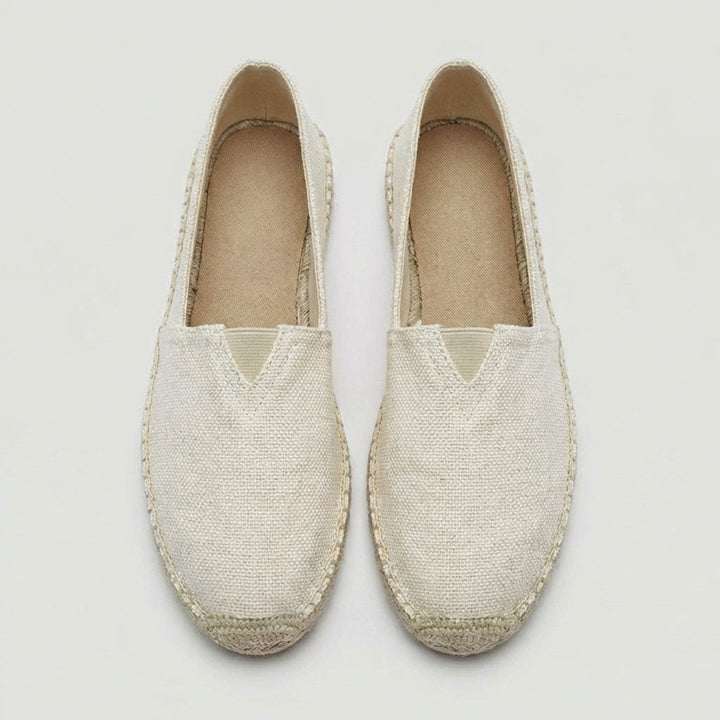 Black men's hemp slip-on espadrille loafers, the ultimate breathable summer shoe for comfort and casual style.