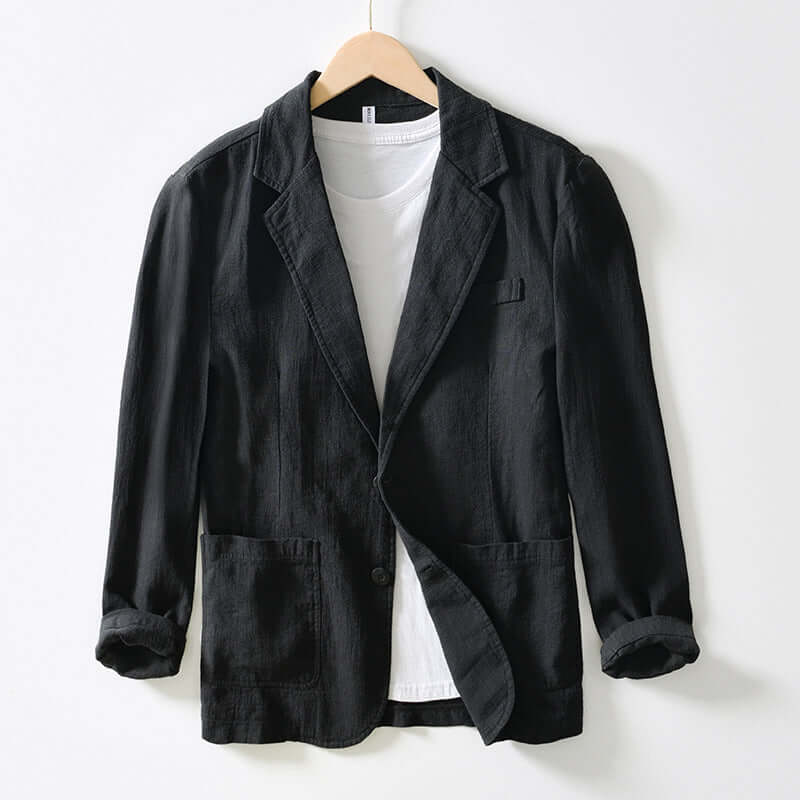 Men's lightweight all-season blazer in a modern fit, perfect for versatile smart casual and office wear.