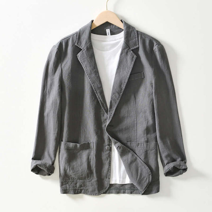 Modern fit men's lightweight blazer, an all-season jacket for versatile casual or smart office wear fashion.