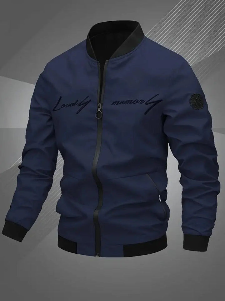 Versatile men's lightweight bomber jacket, a must-have stylish zip-up casual outerwear.