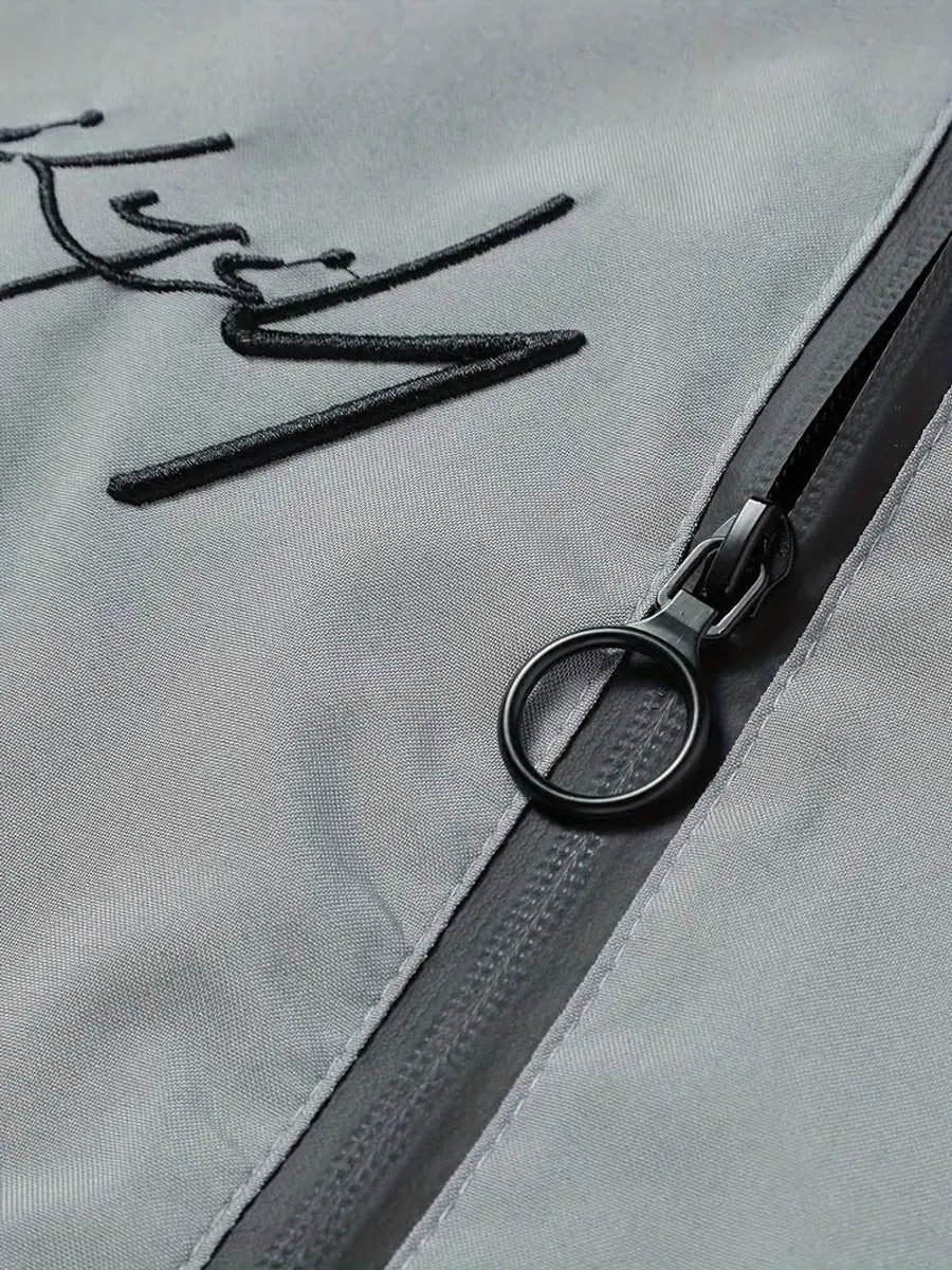 Comfortable men's lightweight zip-up bomber jacket, perfect casual outerwear for everyday style.