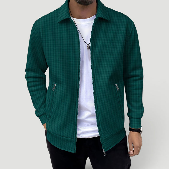 Men's lightweight breathable jacket. Everyday outerwear in black, gray, blue or white for spring & autumn style.