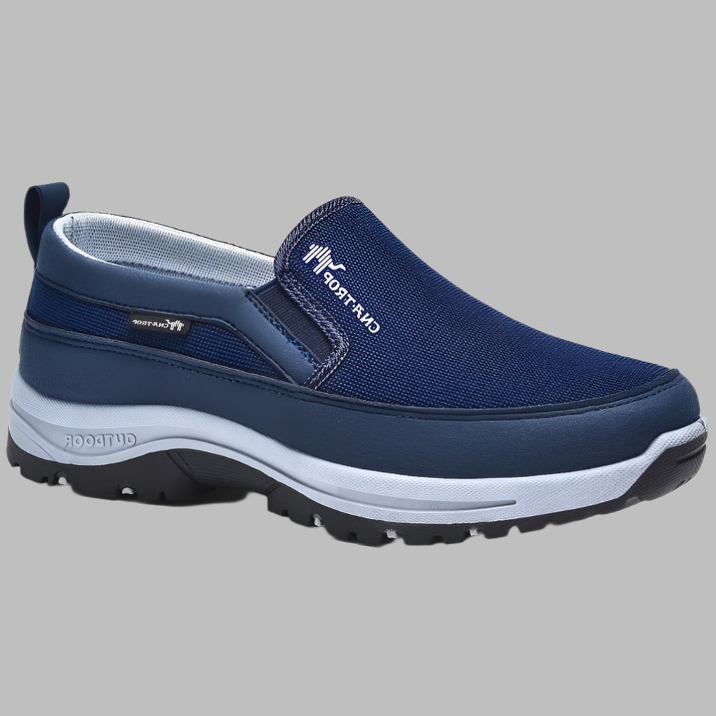 New men's lightweight outdoor sneakers, featuring breathable mesh and anti-slip sole for active comfort & support.