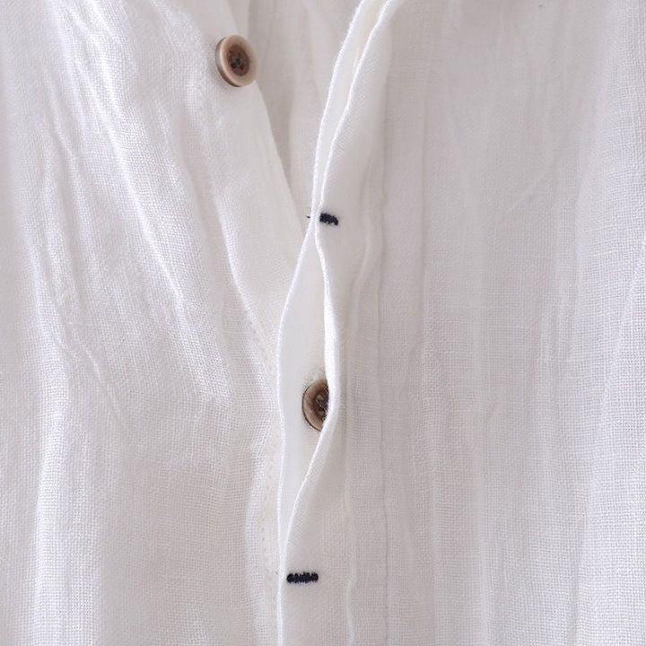 Men's short sleeve summer shirt. Lightweight, breathable button-down top for casual, beach, & resort wear.