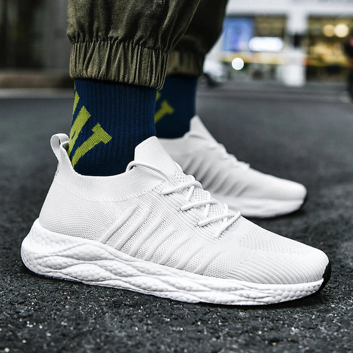 Men's walking shoes: lightweight, breathable sport trainers providing everyday comfort and support.