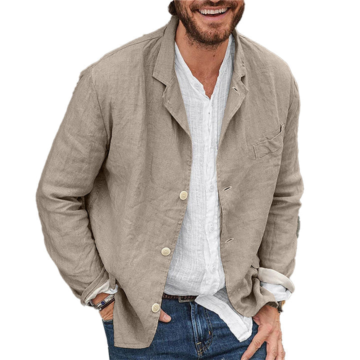 Men's lightweight casual blazer in a smart-casual setting, perfect for everyday style.